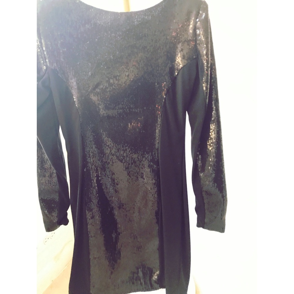 Gorgeous and Slimming Black Sequin Dress